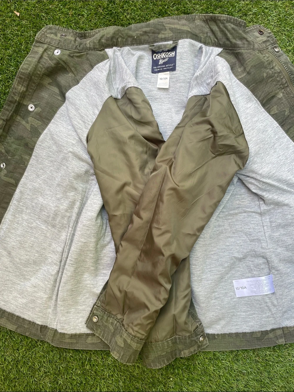 OshKosh B'gosh Kids Gray Camo Utility Jacket